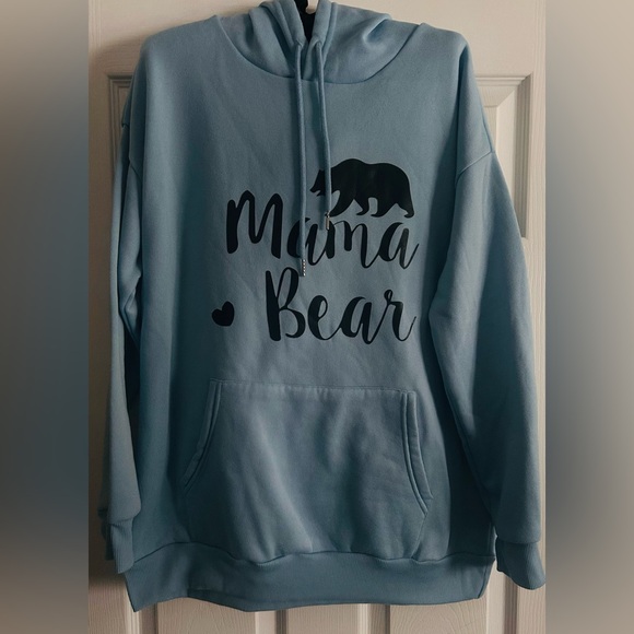 Tops - Light Blue “Mama Bear” Soft Hoodie 0XL